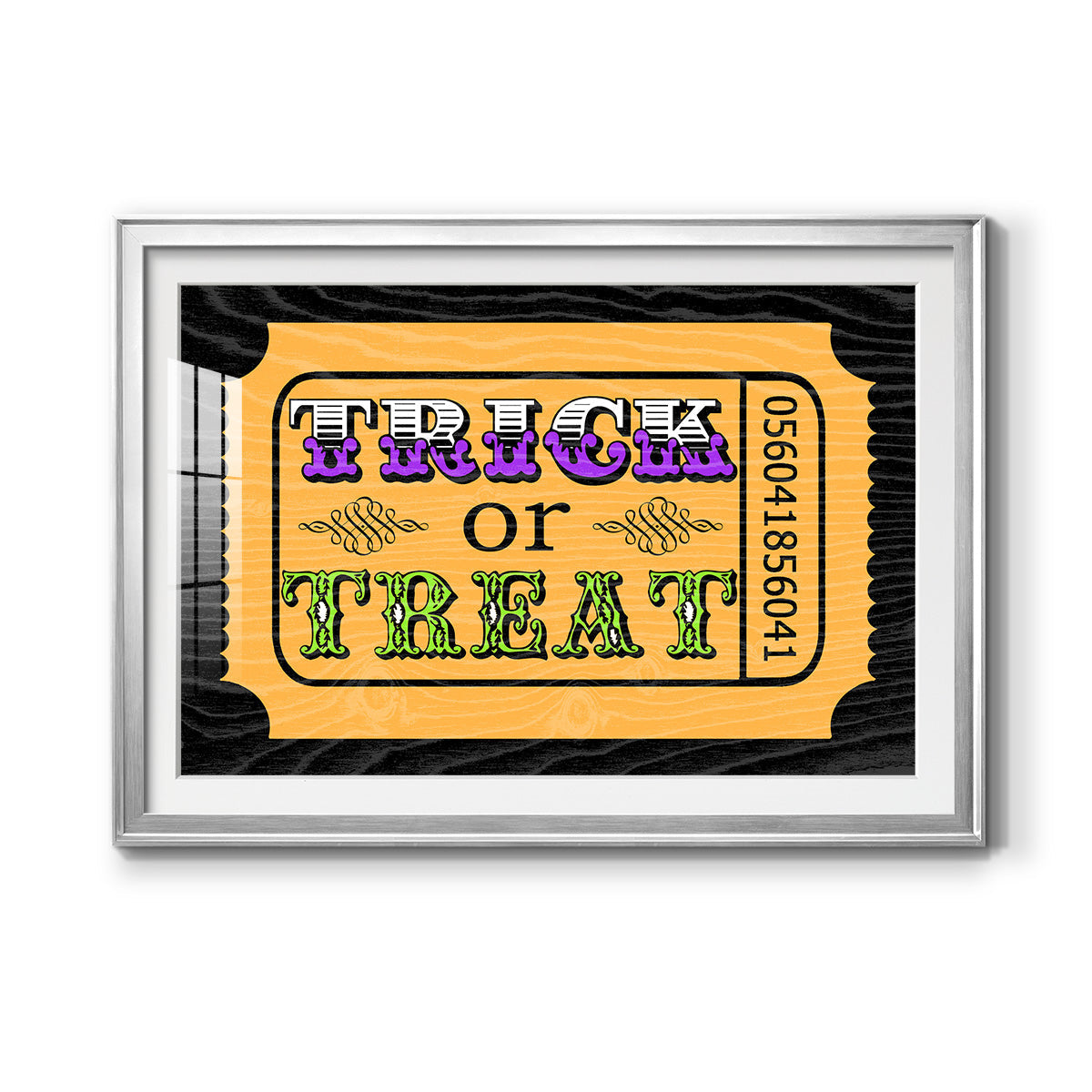 Trick or Treat Ticket Premium Framed Print - Ready to Hang