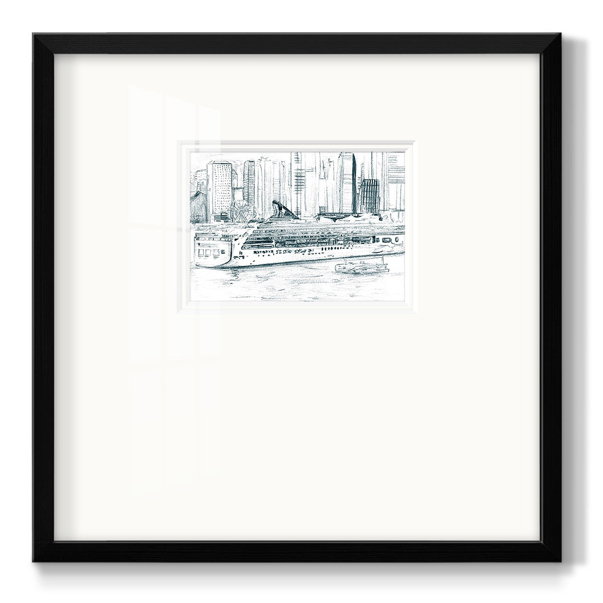 Ferryboats II Premium Framed Print Double Matboard