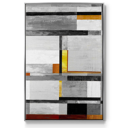 Retro Spectrum V7 - Floater Framed Canvas Print