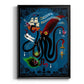 Spooky Cephalopod Chandeliers II - Modern Framed Canvas Print