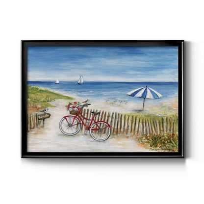 Beach Ride II - Modern Framed Canvas Print