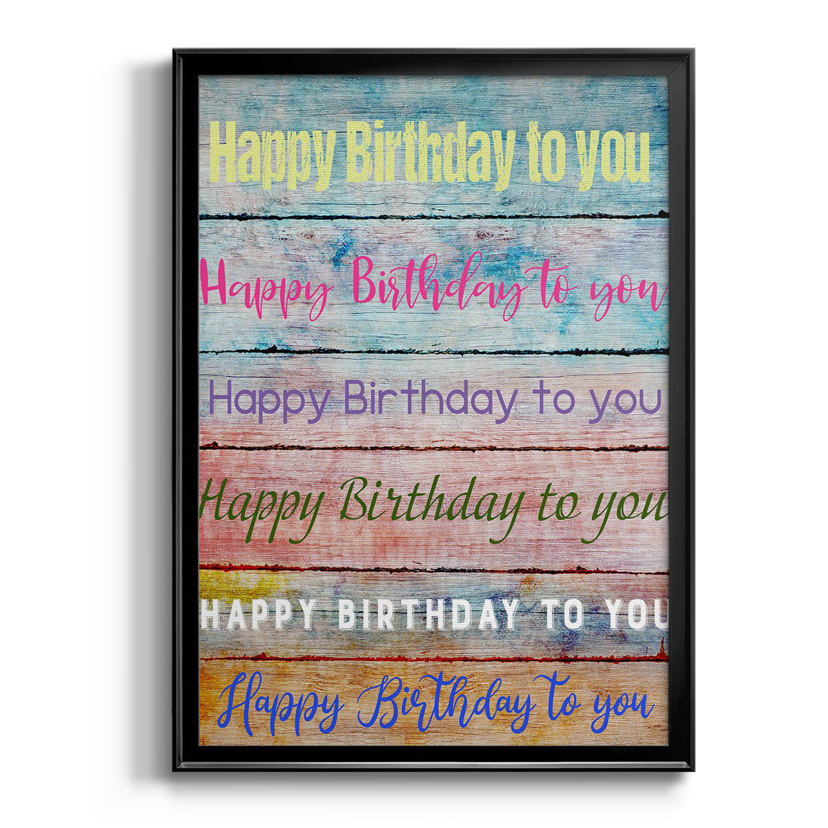 Birthday Song - Modern Framed Canvas Print