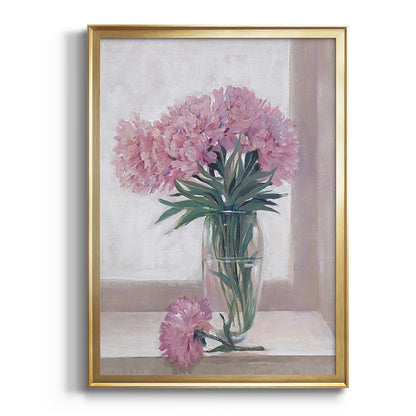 Windowsill Floral I - Modern Framed Canvas Print