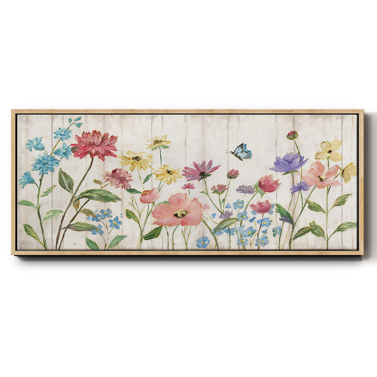Wildflower Flutter On - Floater Framed Canvas Print