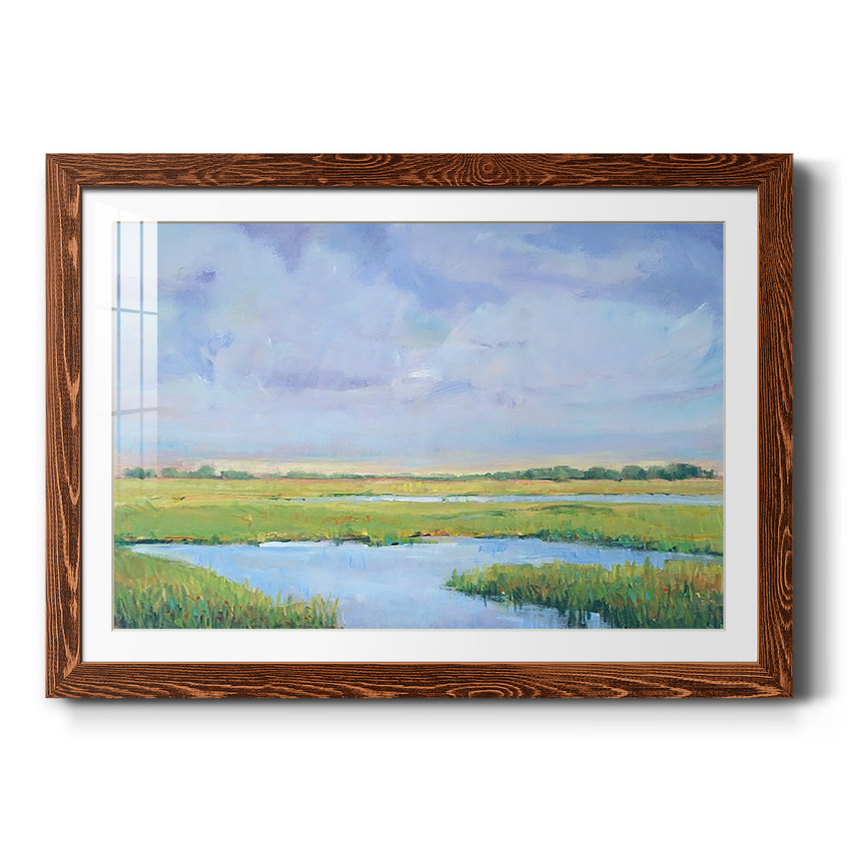 Summer Marsh I - Barnwood Framed Art Print