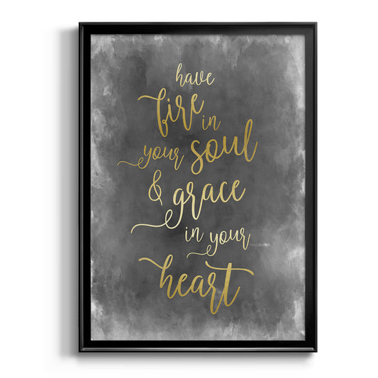 Fire in Your Soul - Modern Framed Canvas Print