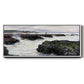 The Rocks at Pourville, Low Tide, 1882 - Floater Framed Canvas Print