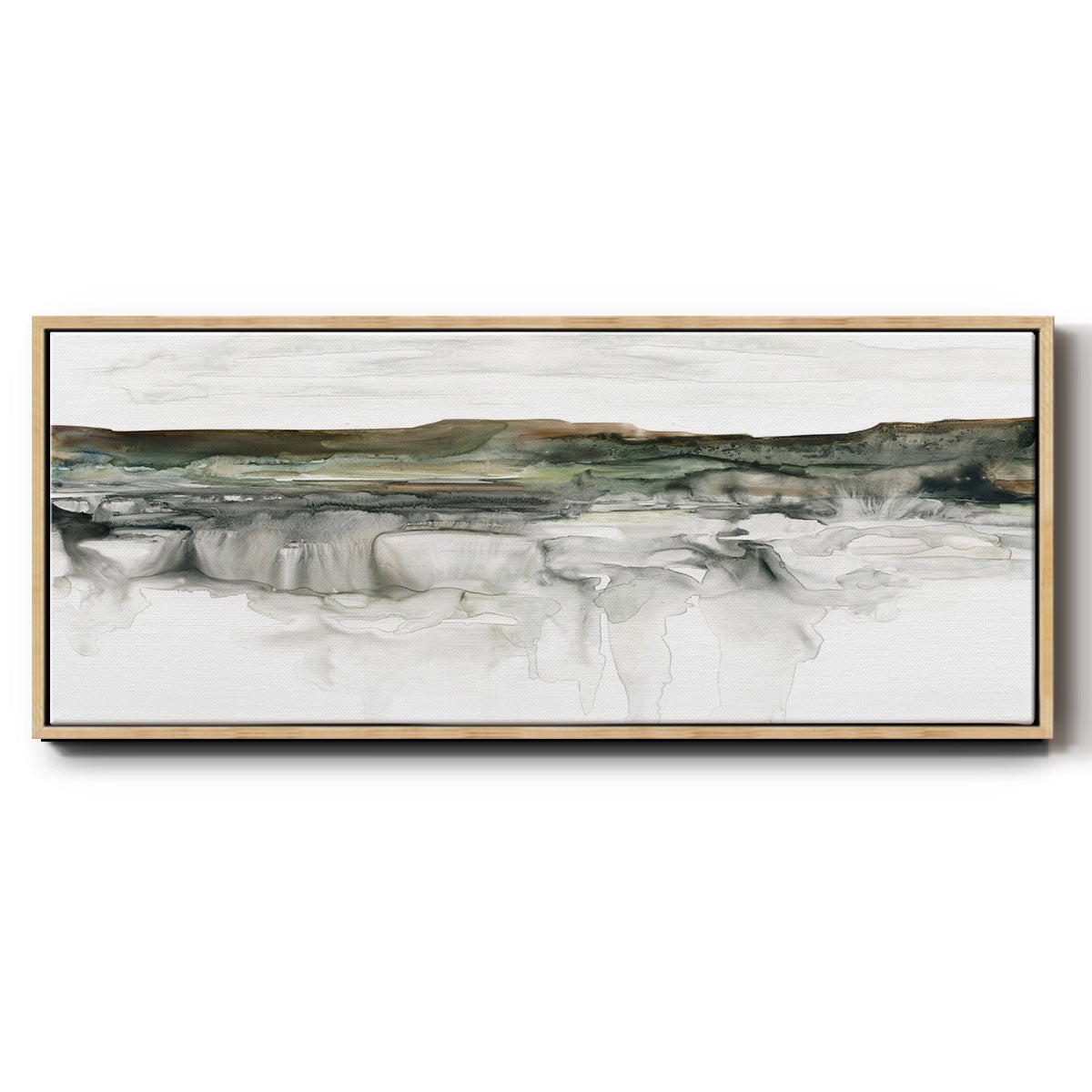 River Flow - Floater Framed Canvas Print