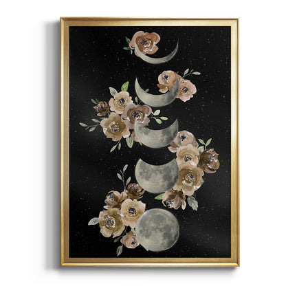 Bohemian Lunar Phases - Modern Framed Canvas Print