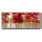 Red Trees - Floater Framed Canvas Print