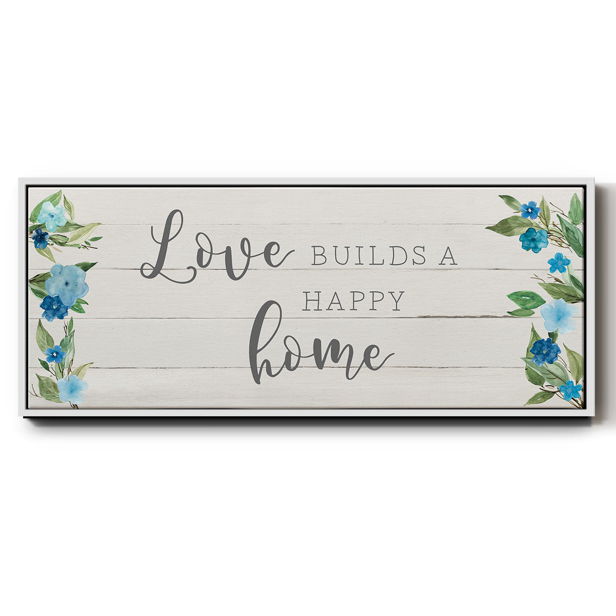 Love Builds - Floater Framed Canvas Print
