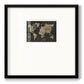 Safari World Map - Double Matboard Framed Print
