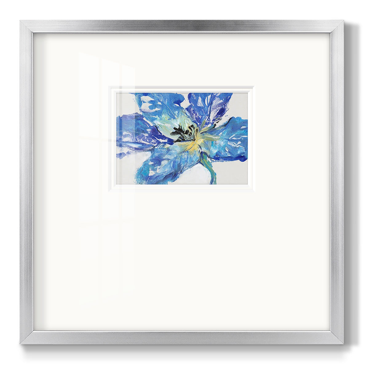 Fleur Bleue II - Double Matboard Framed Print