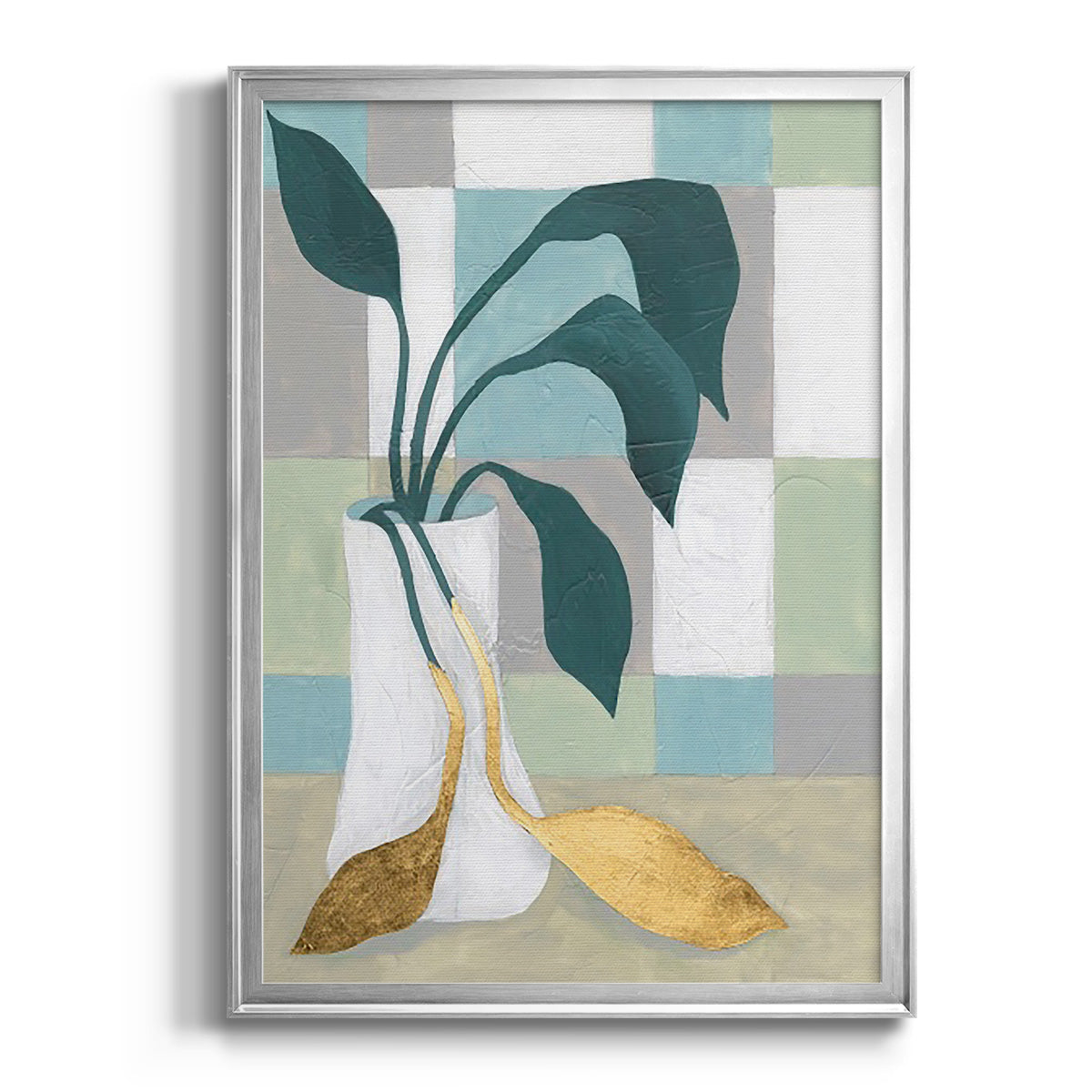 Plant Vased II - Modern Framed Canvas Print