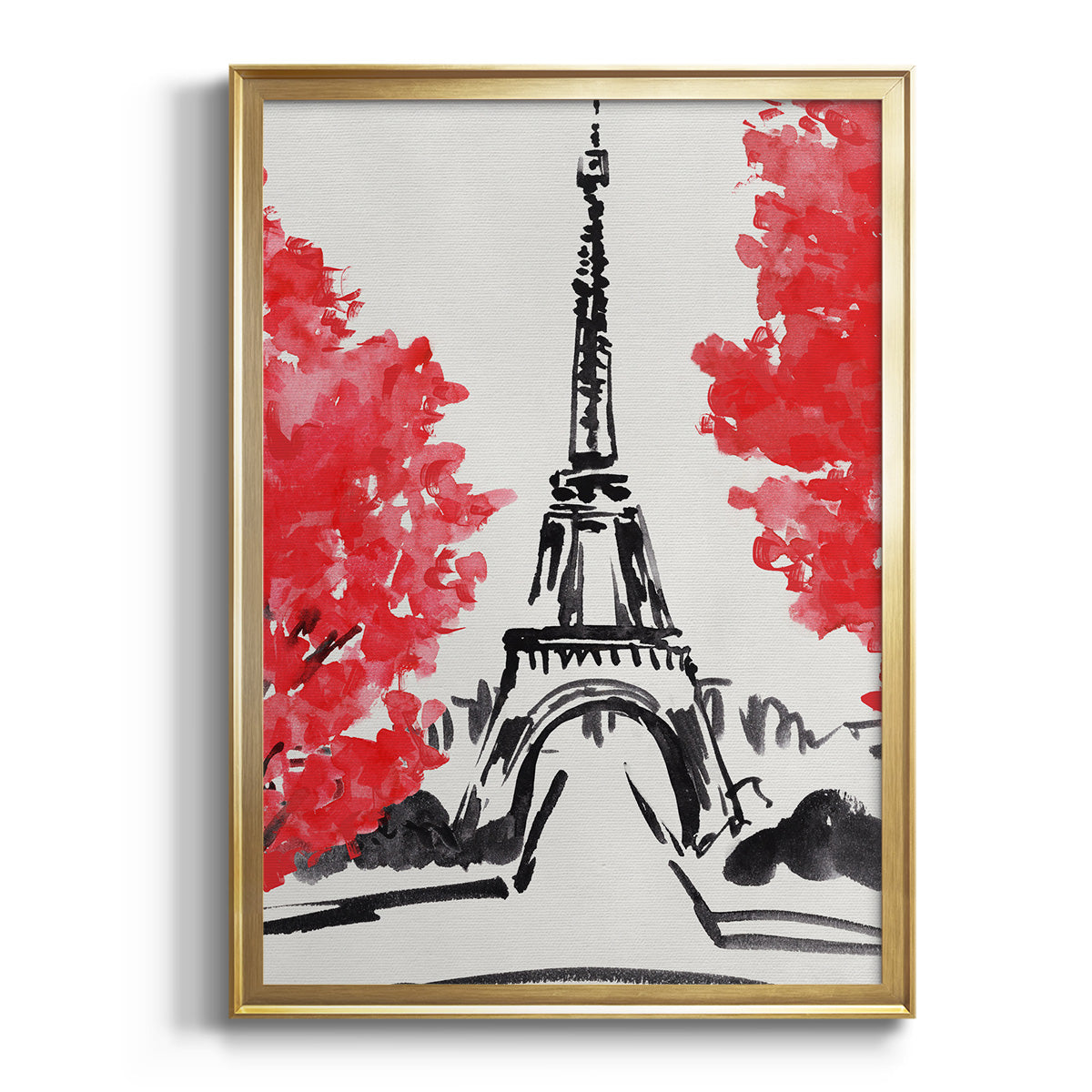 Day in Paris I - Modern Framed Canvas Print