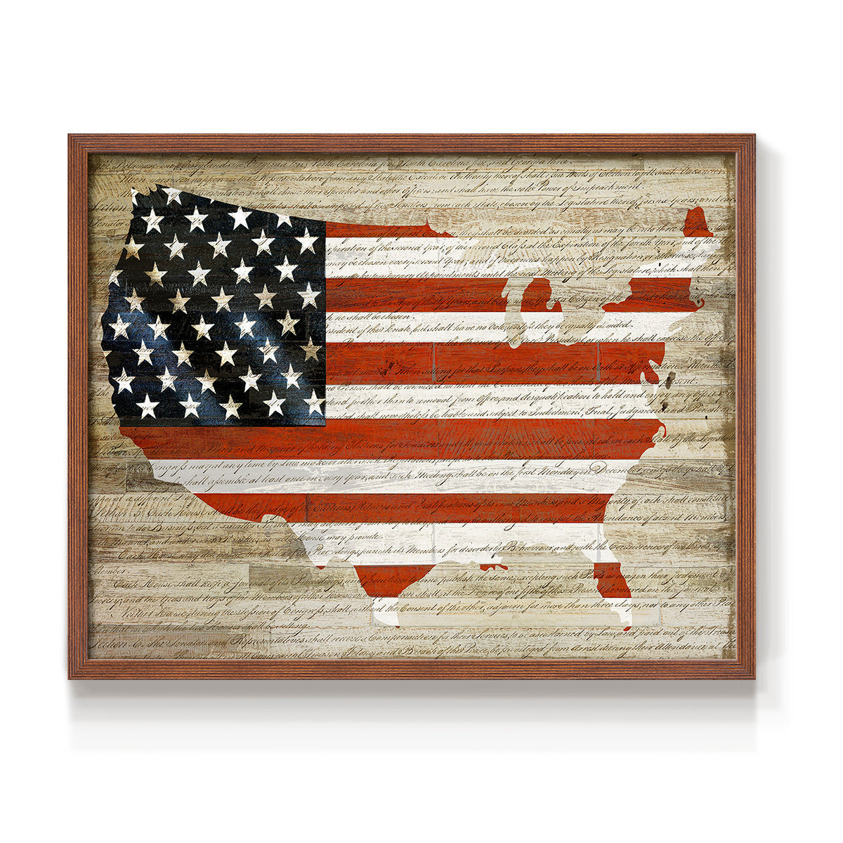 American Flag - Restickable Framed Art Print