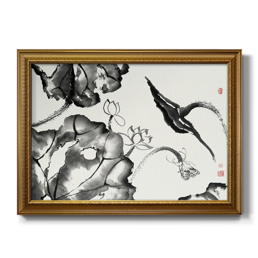 Lotus Study II Premium Framed Canvas- Ready to Hang