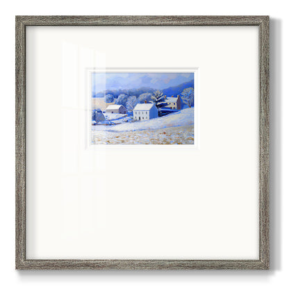 Snow Barn vI Premium Framed Print Double Matboard