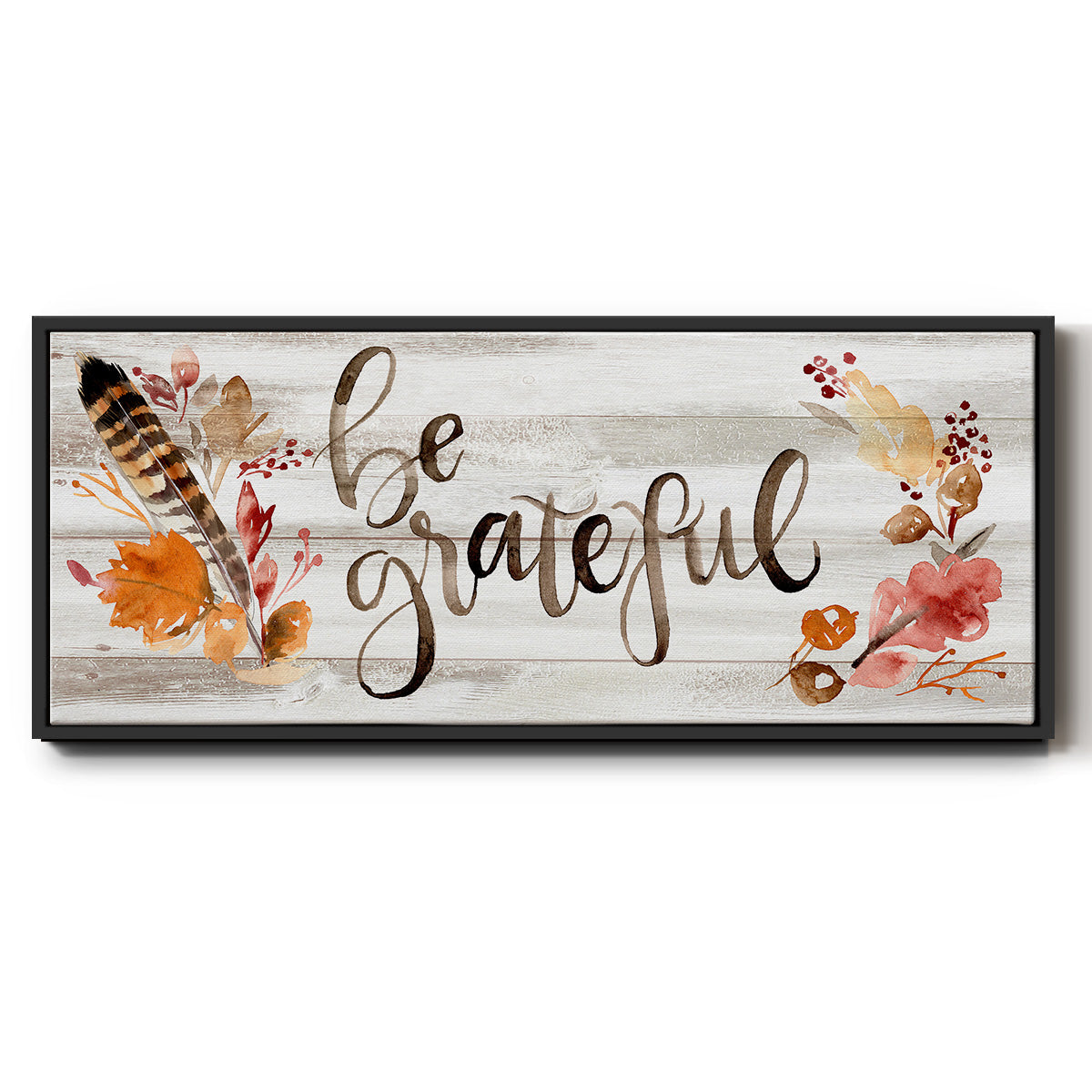 Grateful  - Floater Framed Canvas Print