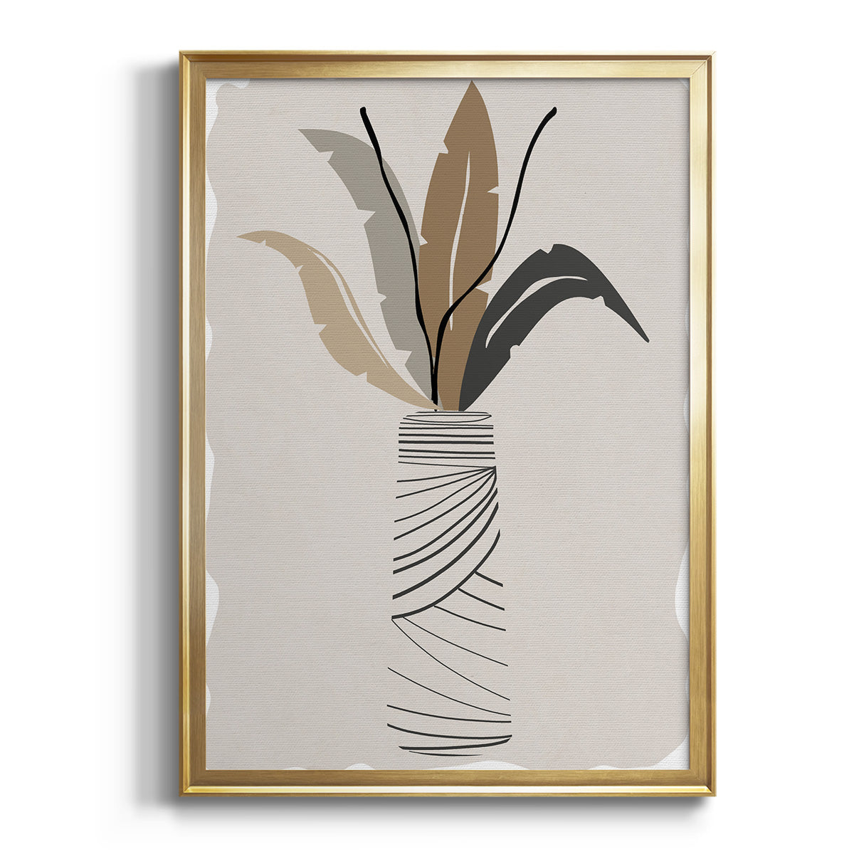 Palm Arrangement II - Modern Framed Canvas Print