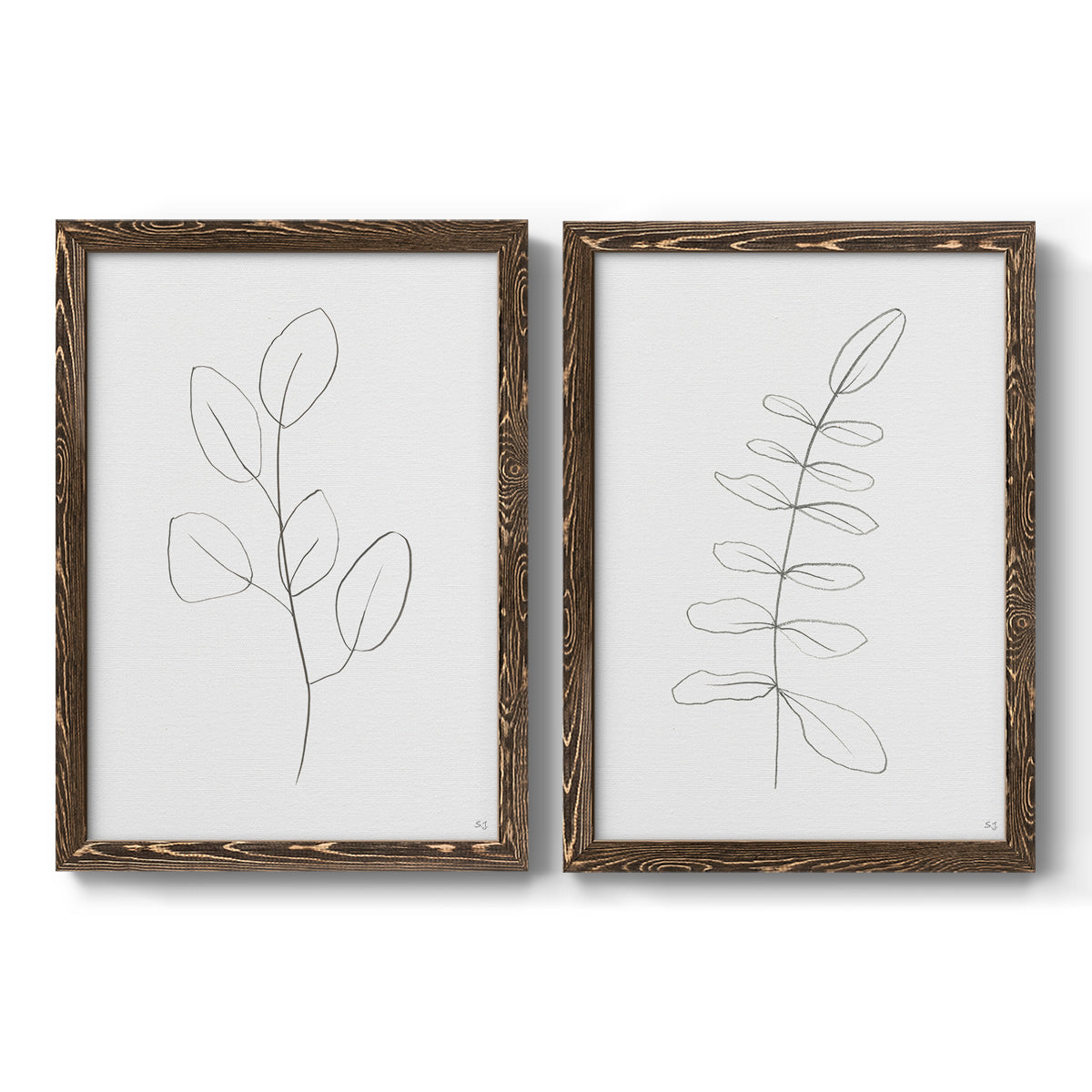 Botanical Gesture III - Premium Framed Canvas 2 Piece Set - Ready to Hang