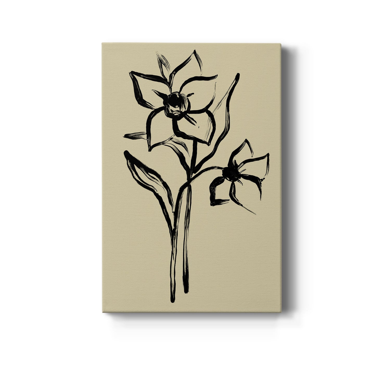 Inkwash Floral II Premium Gallery Wrapped Canvas - Ready to Hang