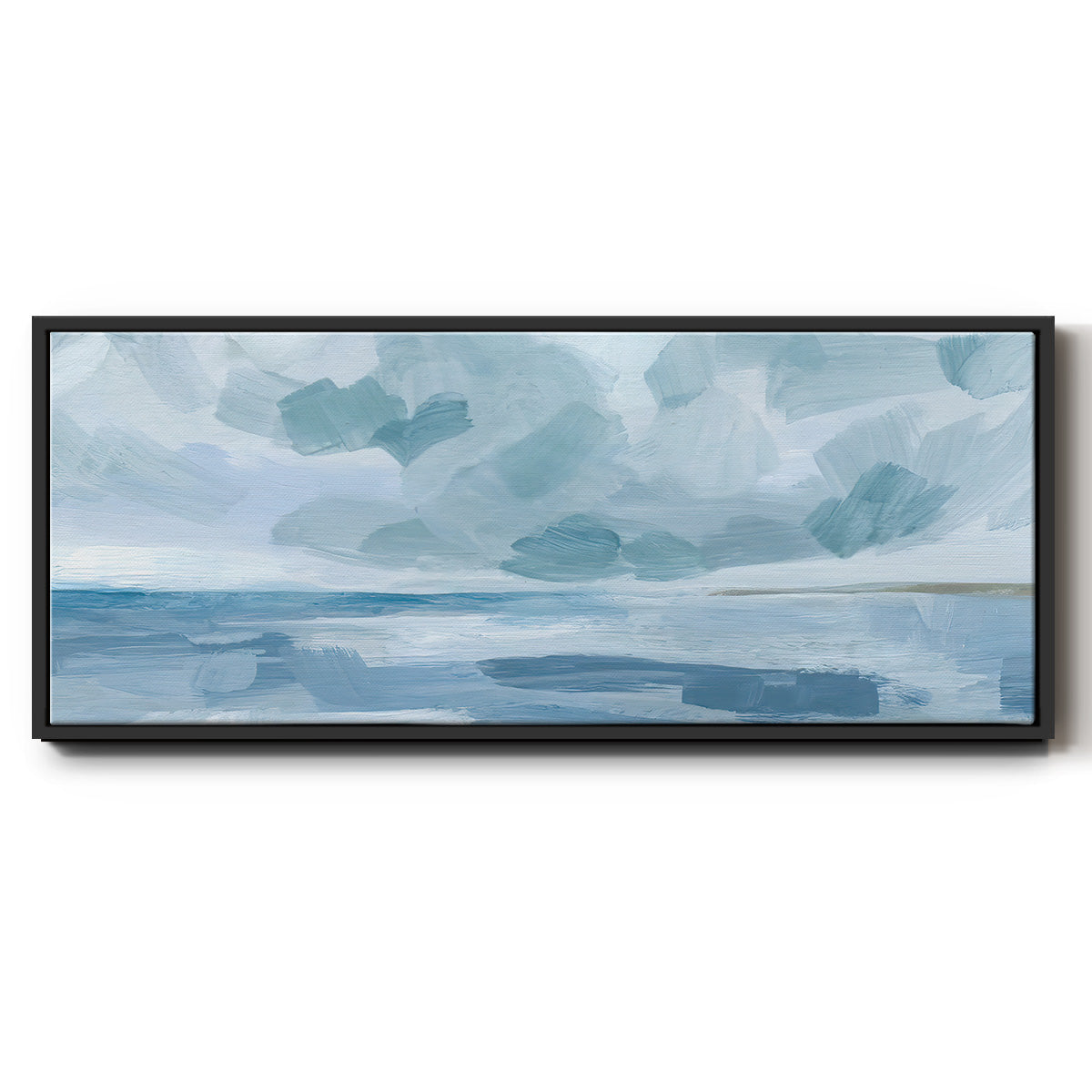 Calm Seascape II - Floater Framed Canvas Print