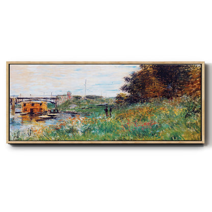 The Banks of the Seine at the Argenteuil Bridge, 1874 - Floater Framed Canvas Print