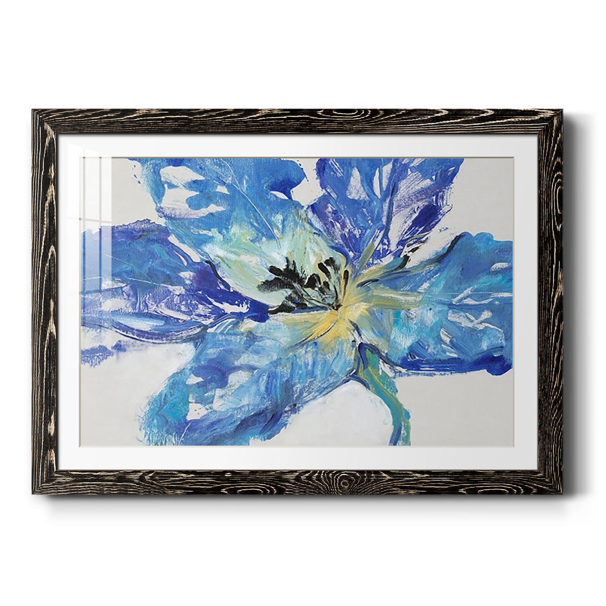 Fleur Bleue II - Barnwood Framed Art Print