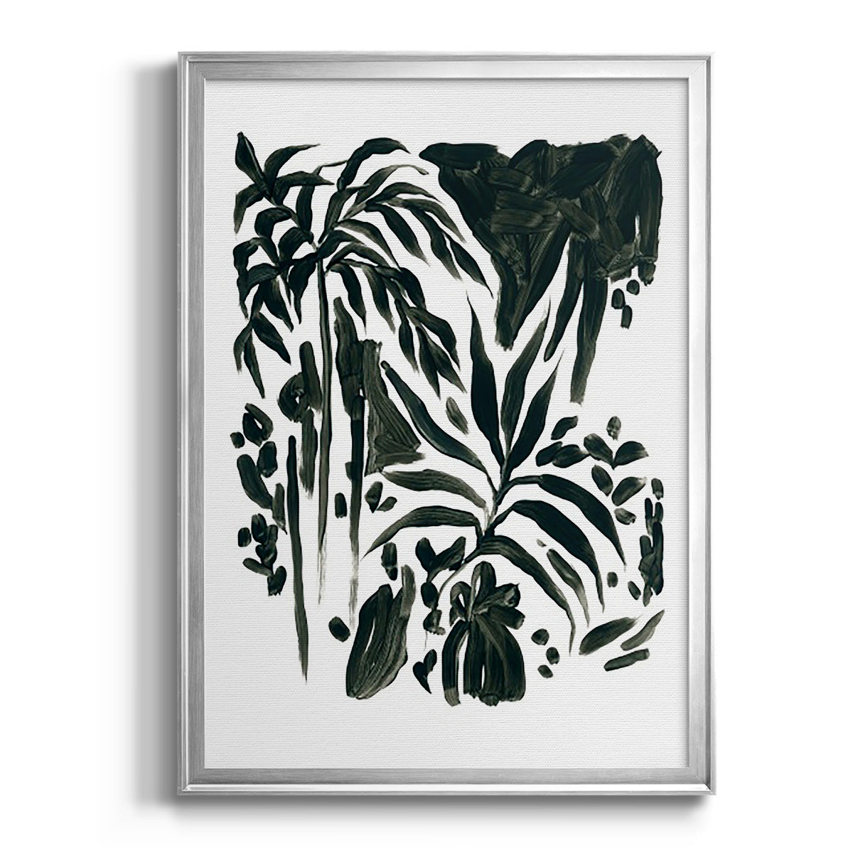 Ink Jungle II - Modern Framed Canvas Print