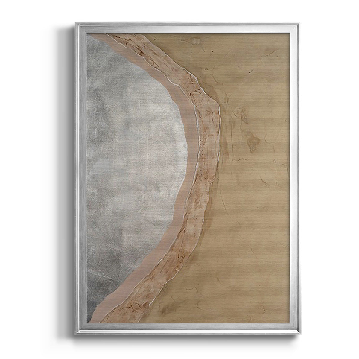 Silver Lake I - Modern Framed Canvas Print