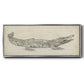 Crocodile Sketch - Floater Framed Canvas Print