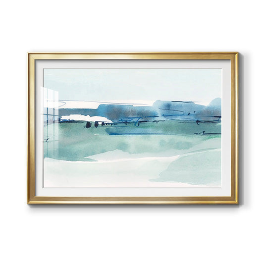 Ultramarine Vista I Premium Framed Print - Ready to Hang