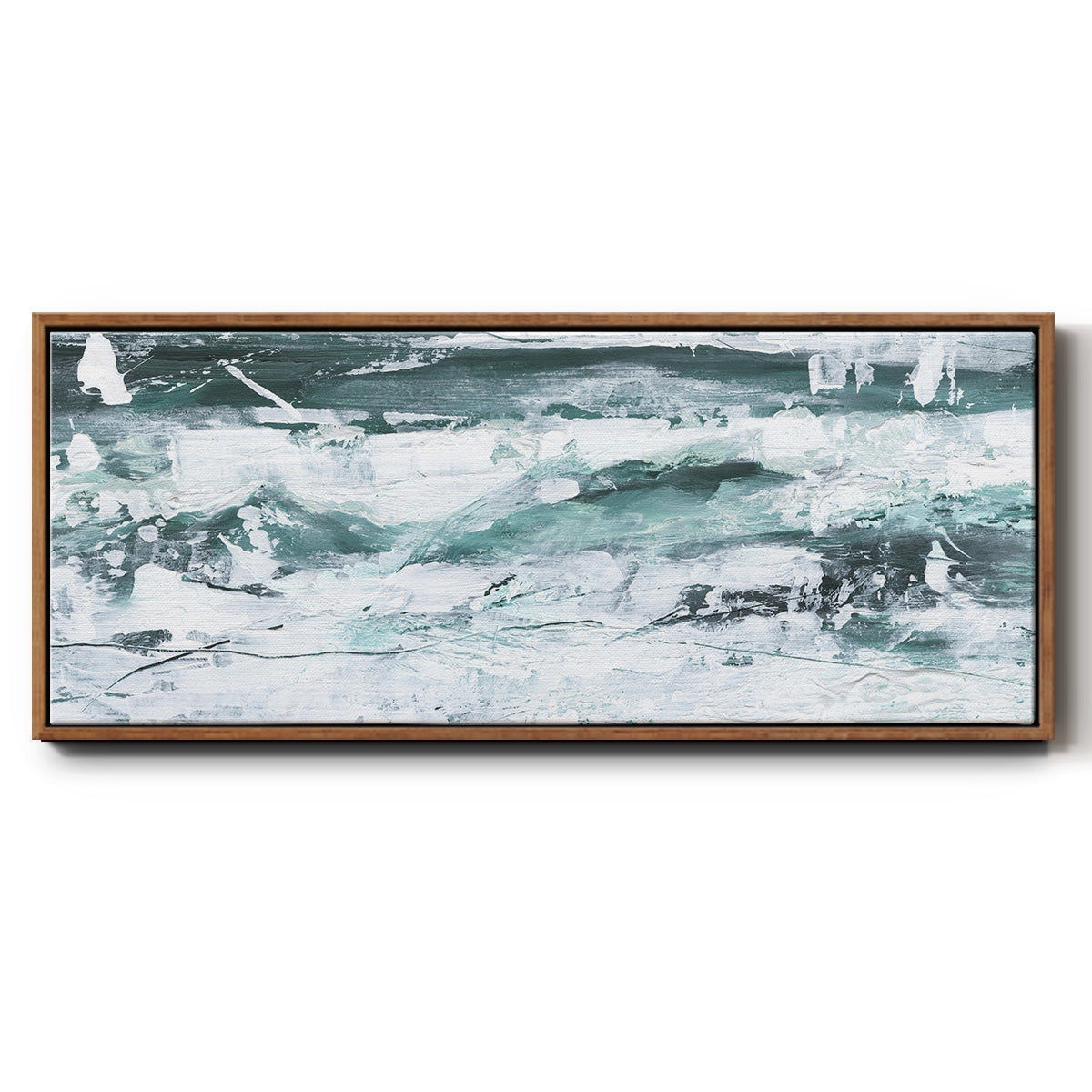 Misty Waves II - Floater Framed Canvas Print