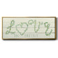 Shiplap Vines Love - Floater Framed Canvas Print