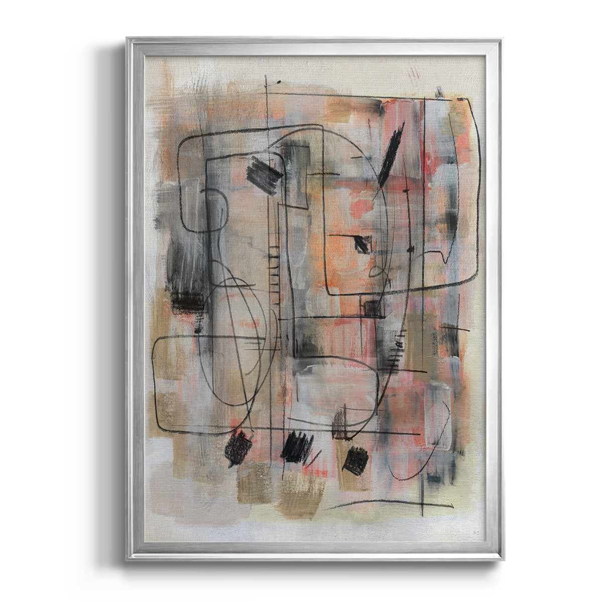 Walled City - Modern Framed Canvas Print