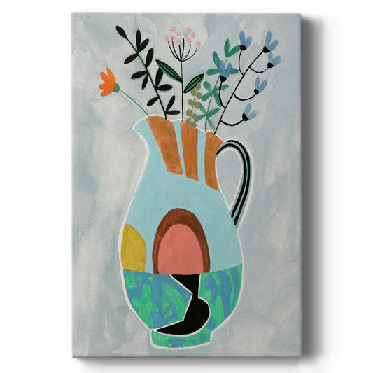 Collage Vase III Premium Gallery Wrapped Canvas - Ready to Hang