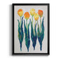 Tulips in a Row I - Modern Framed Canvas Print