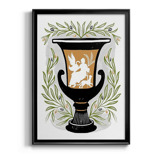 Greek Vases I - Modern Framed Canvas Print