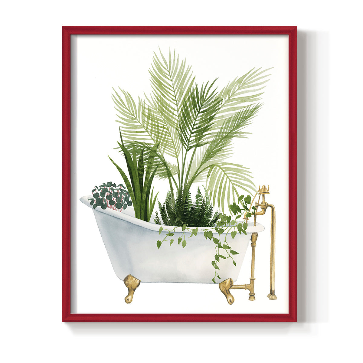 Plant Bath I - Restickable Framed Art Print