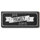 Joy Family Love - Floater Framed Canvas Print