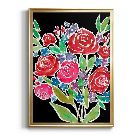 Floral Choir Bouquet - Modern Framed Canvas Print