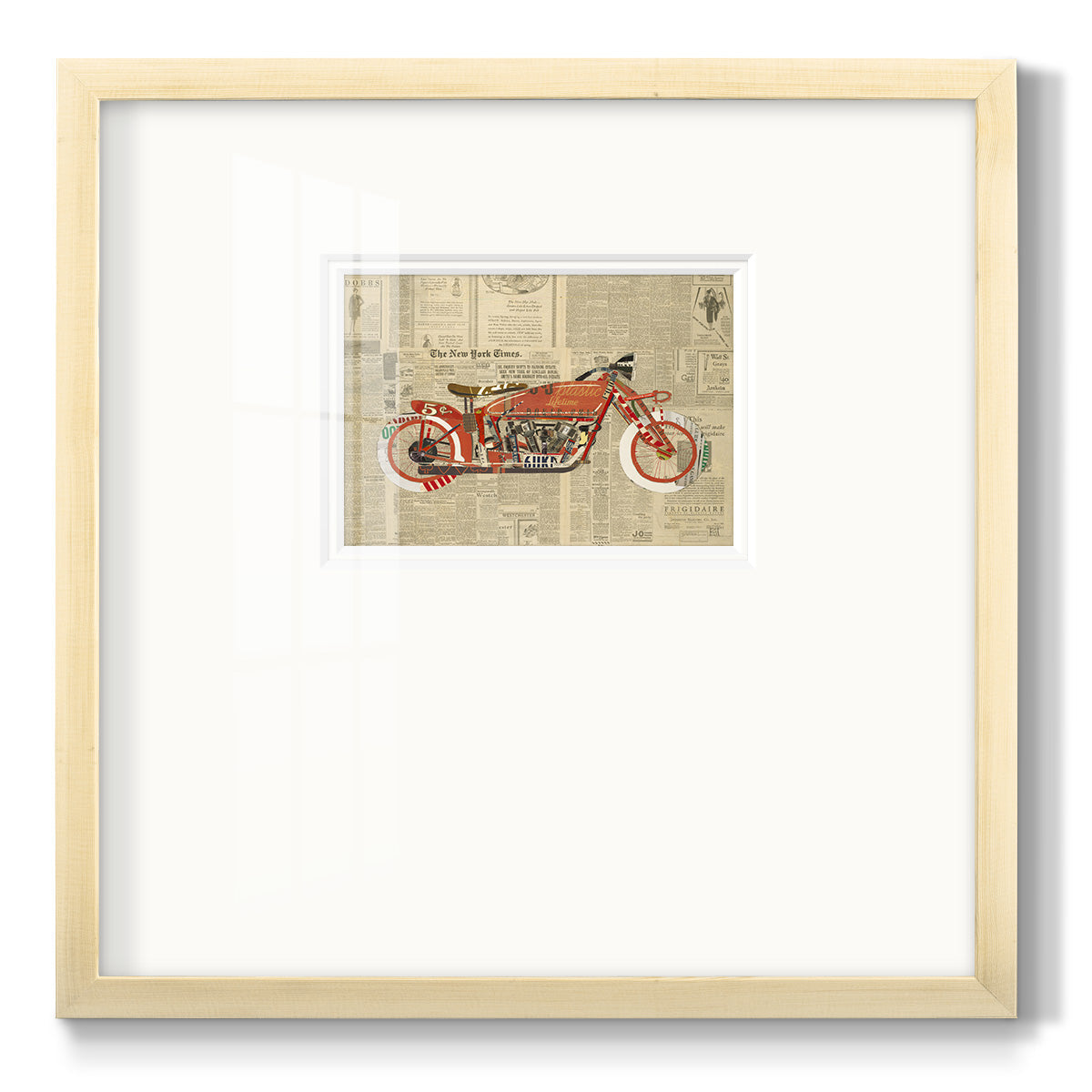 Vintage Red - Double Matboard Framed Print