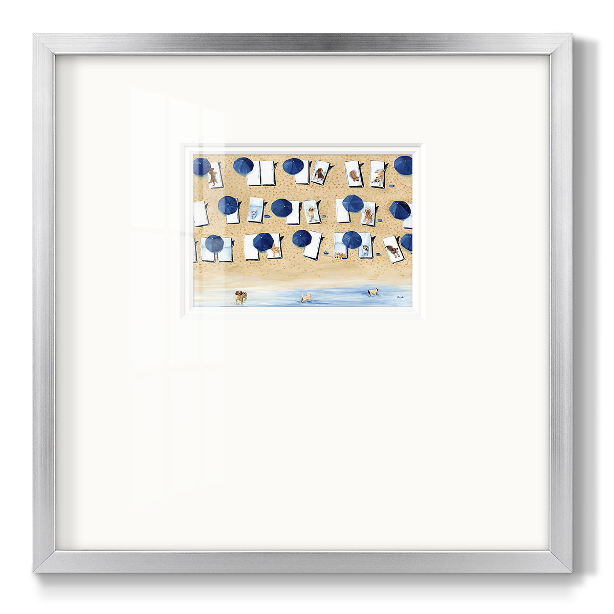 Dogs Allowed - Double Matboard Framed Print