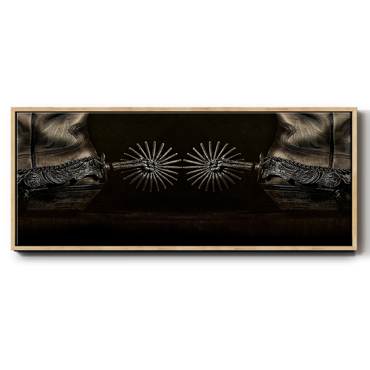 Photography Study Spurs - Floater Framed Canvas Print