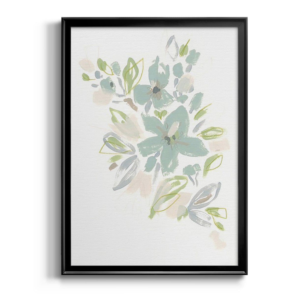 Seafoam Petals IV - Modern Framed Canvas Print