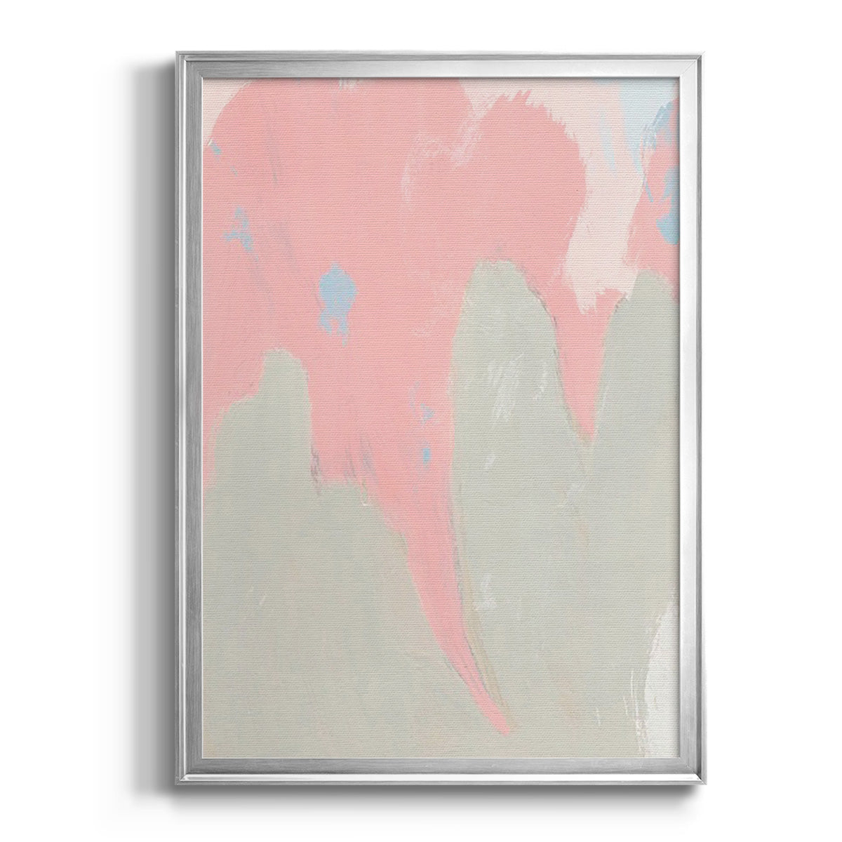 Blushing Abstract IV - Modern Framed Canvas Print