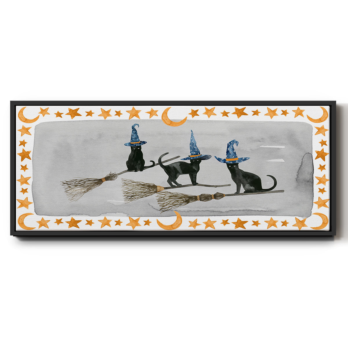 Black Cat Collection D - Floater Framed Canvas Print