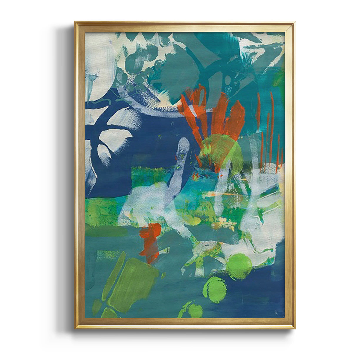 Tropical Graphics I - Modern Framed Canvas Print