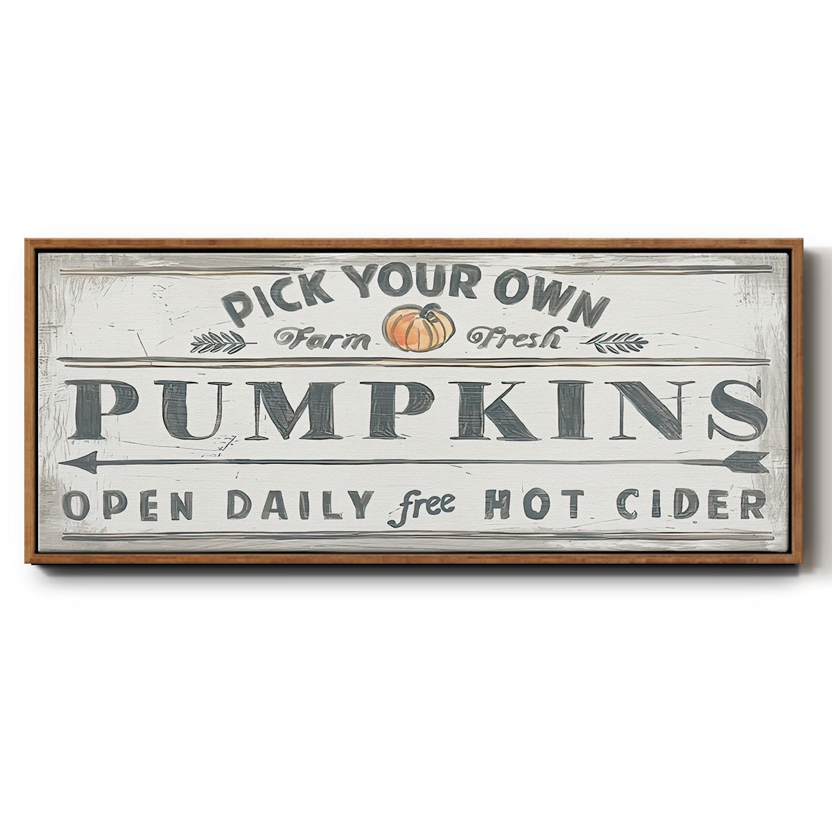 Pumpkin Patch I - Floater Framed Canvas Print